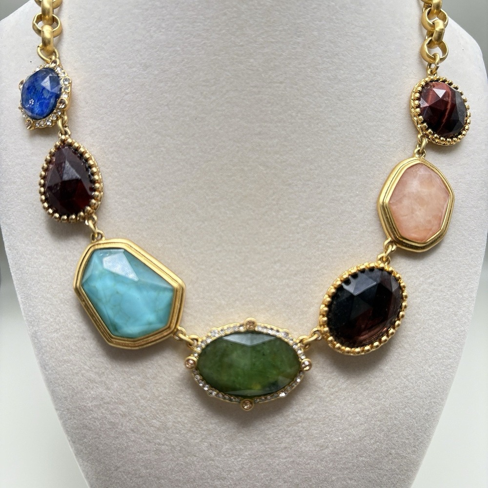 Kate Spade Necklace Mixed Color Stone Collar Necklace Pefectly Imperfect